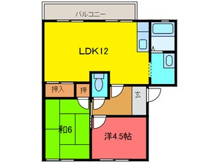 ハイツ菅原Ａ棟の物件間取画像